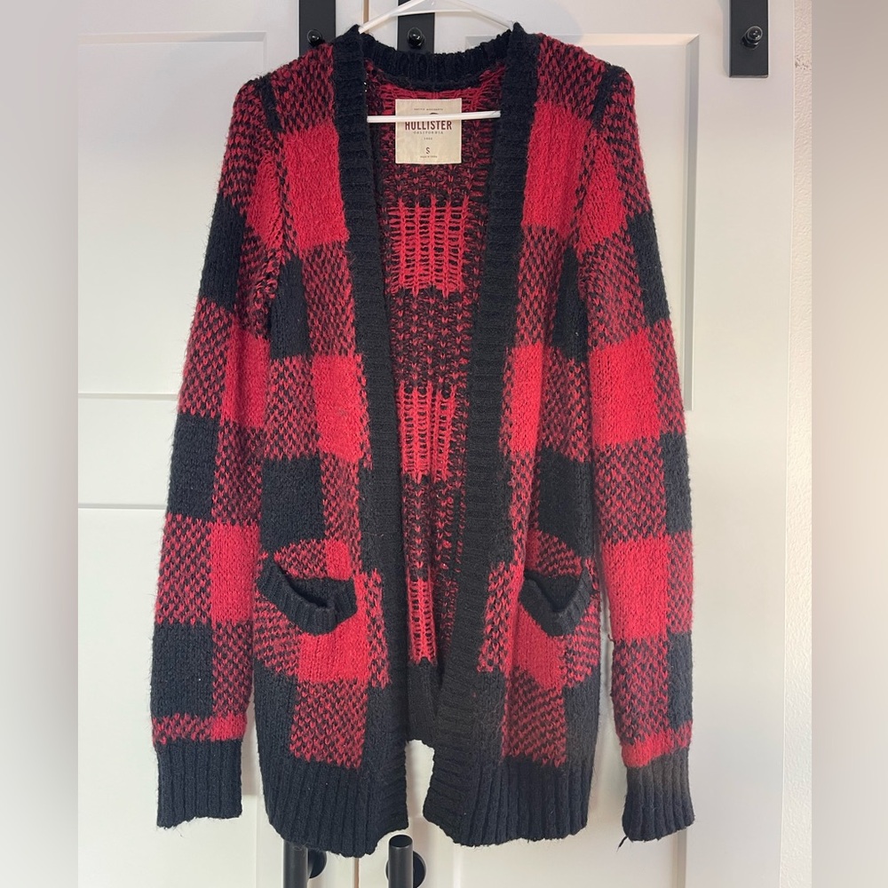 Hollister Plaid Cardigan